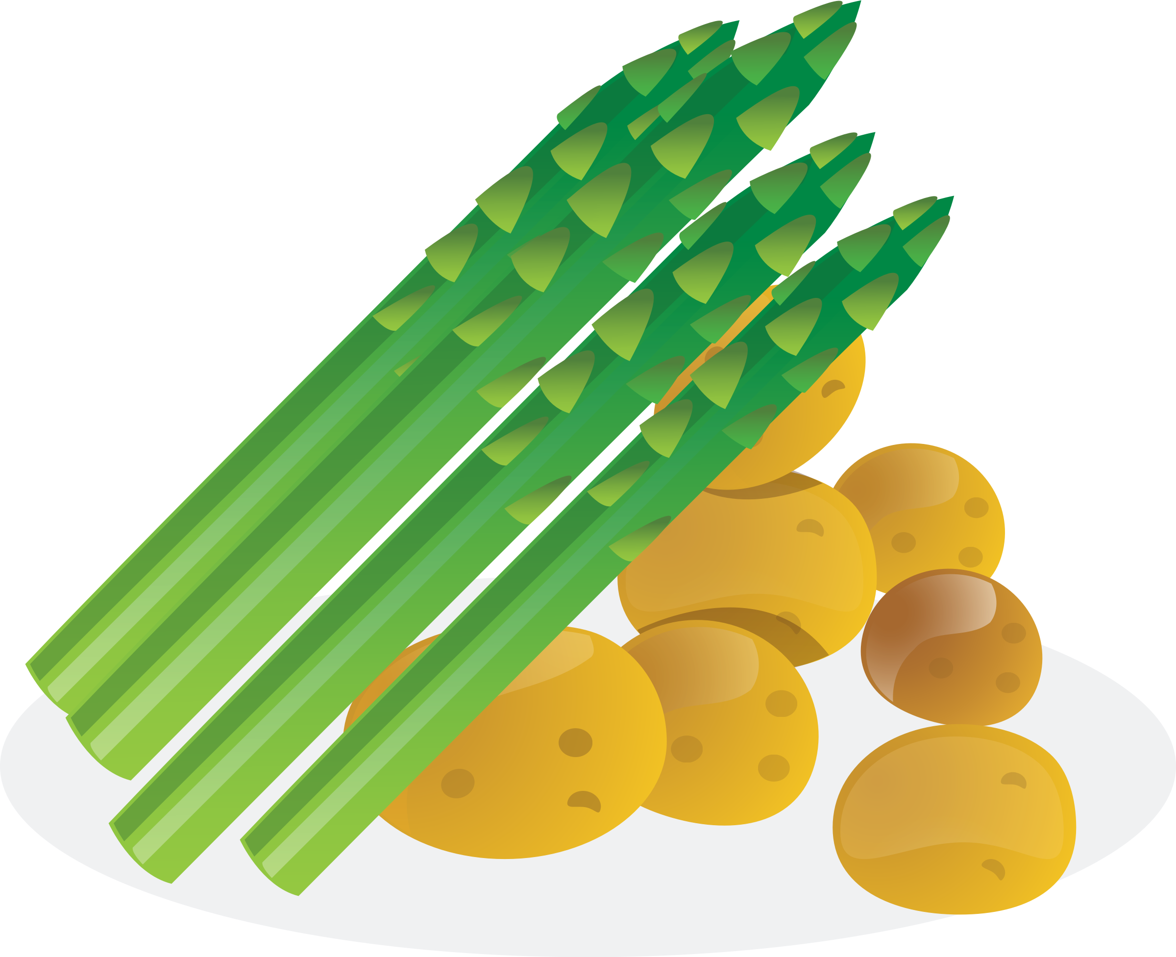 Clip Freeuse Download Collection Of Free Dekaliter - Asparagus Clipart (2400x1953), Png Download