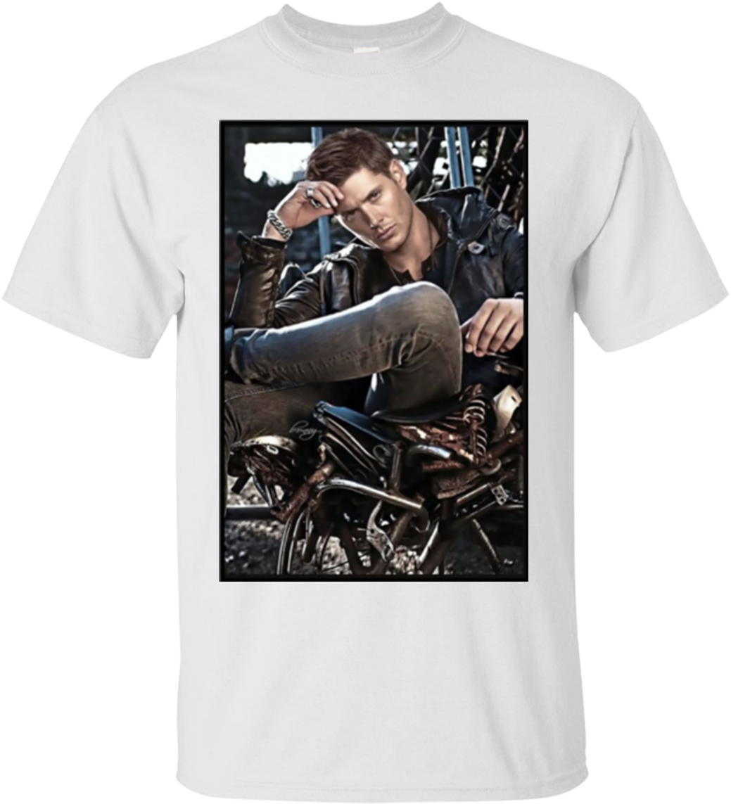Dean Winchester Motorbike Hoodies Sweatshirts - Jensen Fanart (1155x1155), Png Download
