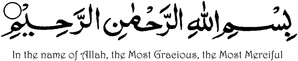 Bismillah - Write Bismillah In Arabic (1046x277), Png Download