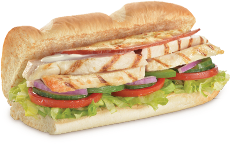 A Chicken Bacon Melt From Subway - Subway Chicken And Bacon (494x332), Png Download