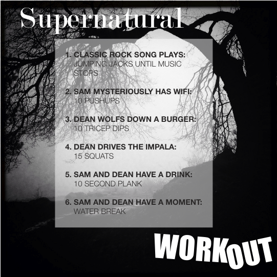 Classic Rock Music Is A Must For Supernatural And Usually - Supernatural Season 8 Workout (755x575), Png Download