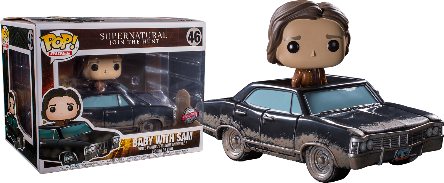 Supernatural - Sam With Baby Funko Pop (1500x618), Png Download
