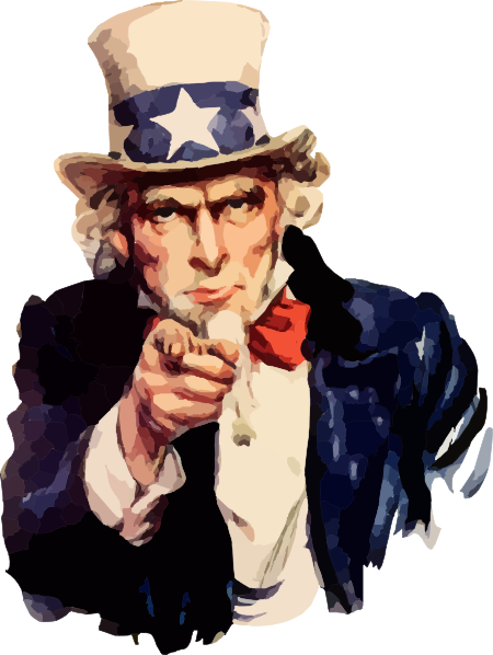 Uncle Sam Clip Art At Clker - Uncle Sam Png (450x598), Png Download