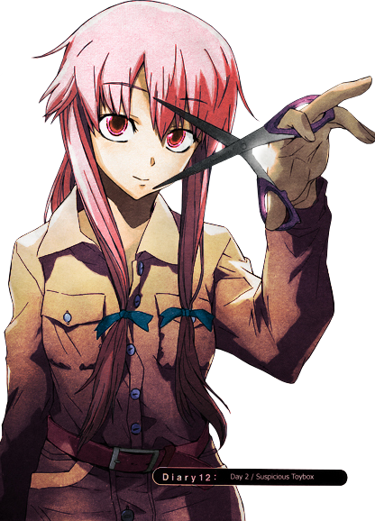 Yuno Gasai Diary 12 - Mirai Nikki (416x578), Png Download