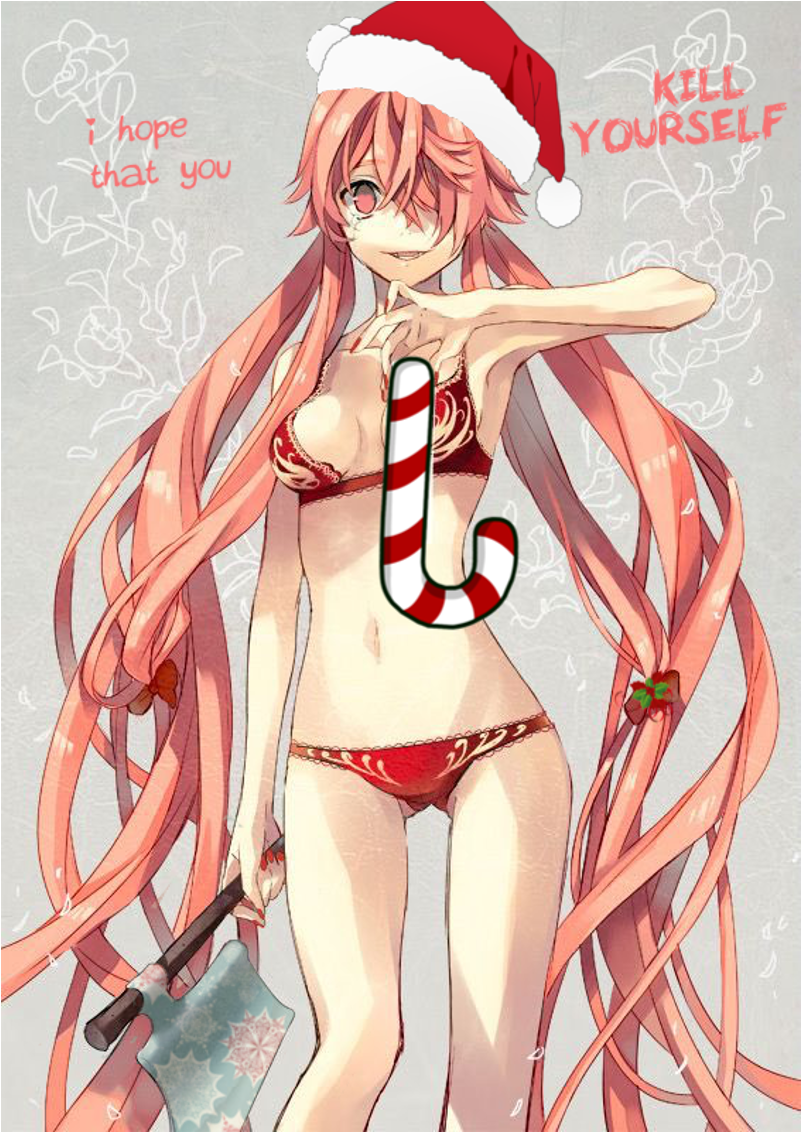 Gasai Yuno Christmas - Sexy Yuno Mirai Nikki (1131x1131), Png Download