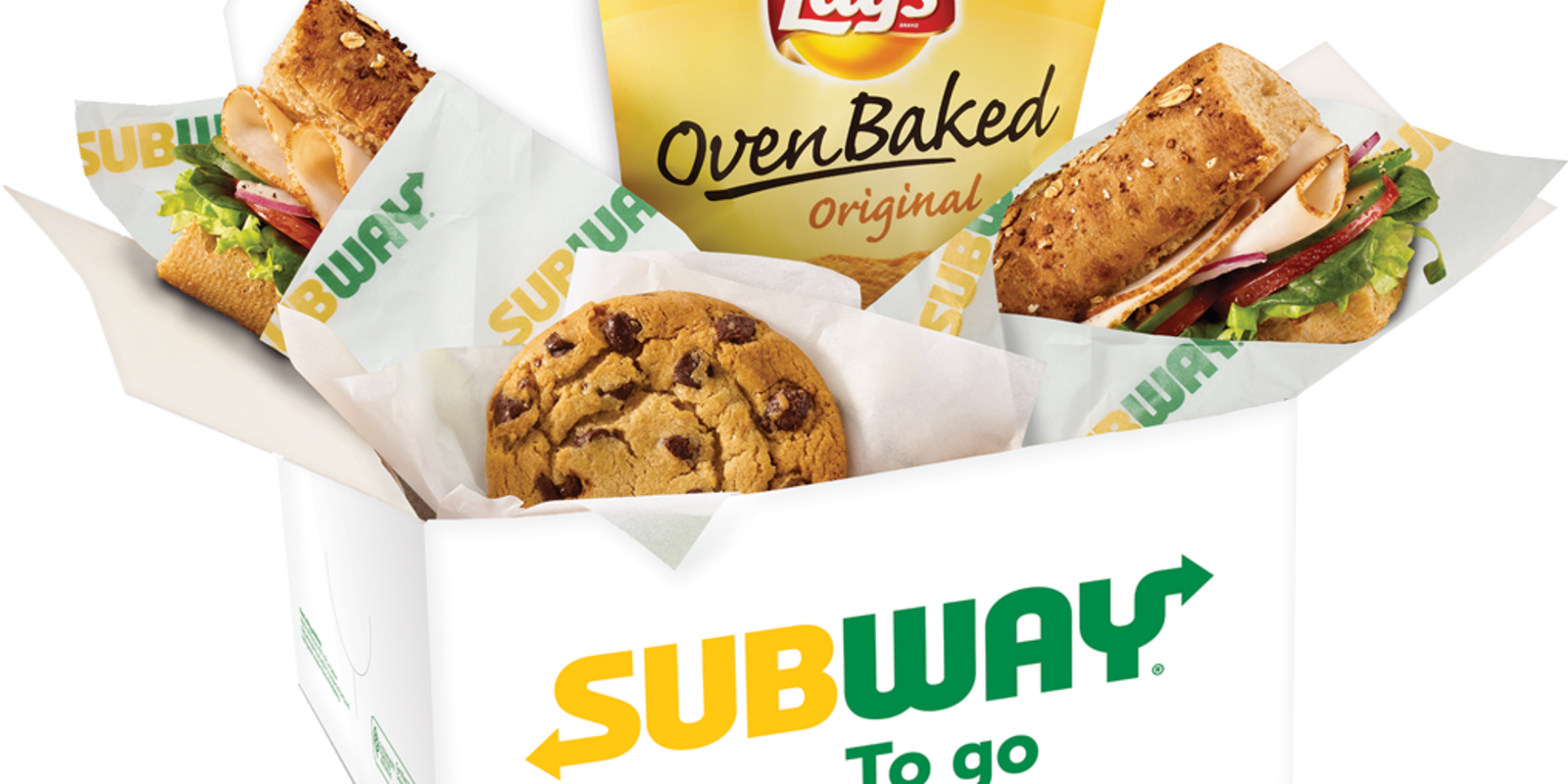 Subway To Go - Lays Oven Baked Potato Crisps, Sour Cream (1600x800), Png Download