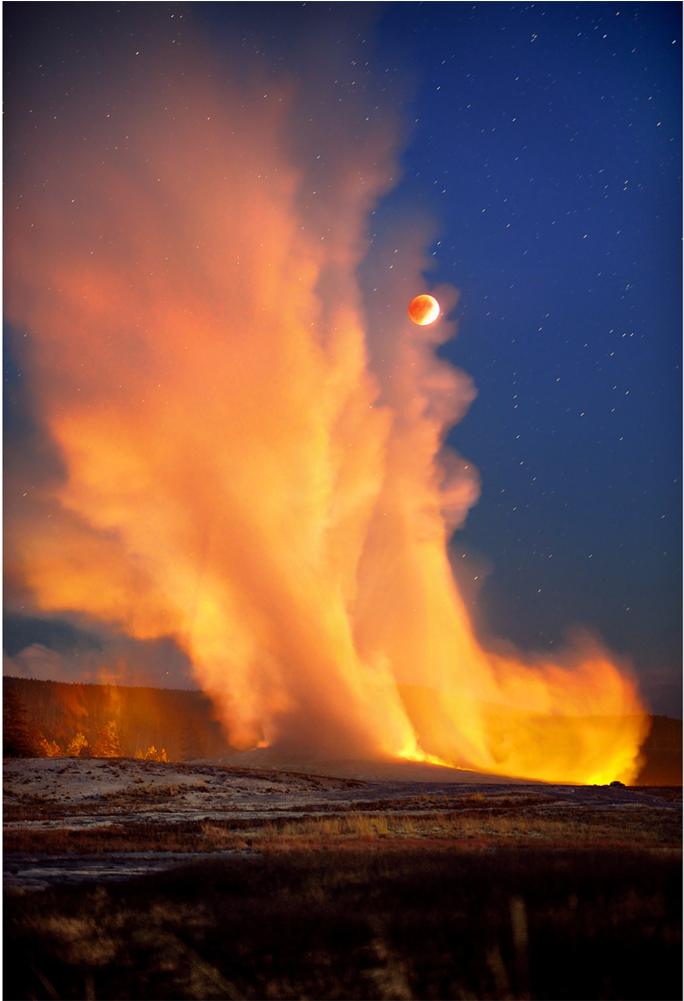 Blood Moon - Old Faithful (1600x1000), Png Download