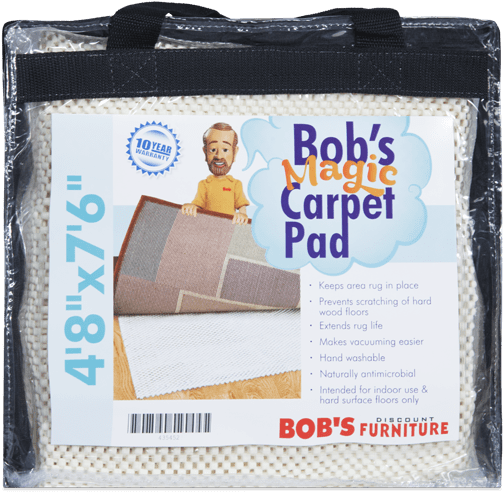 Bob's Magic Carpet Pad 4'8" X 7'6" - Bob's Discount Furniture (846x534), Png Download