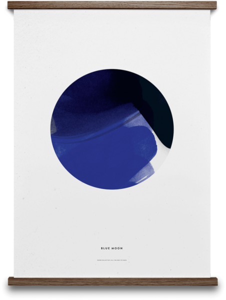 Paper Collective Blue Moon (453x600), Png Download