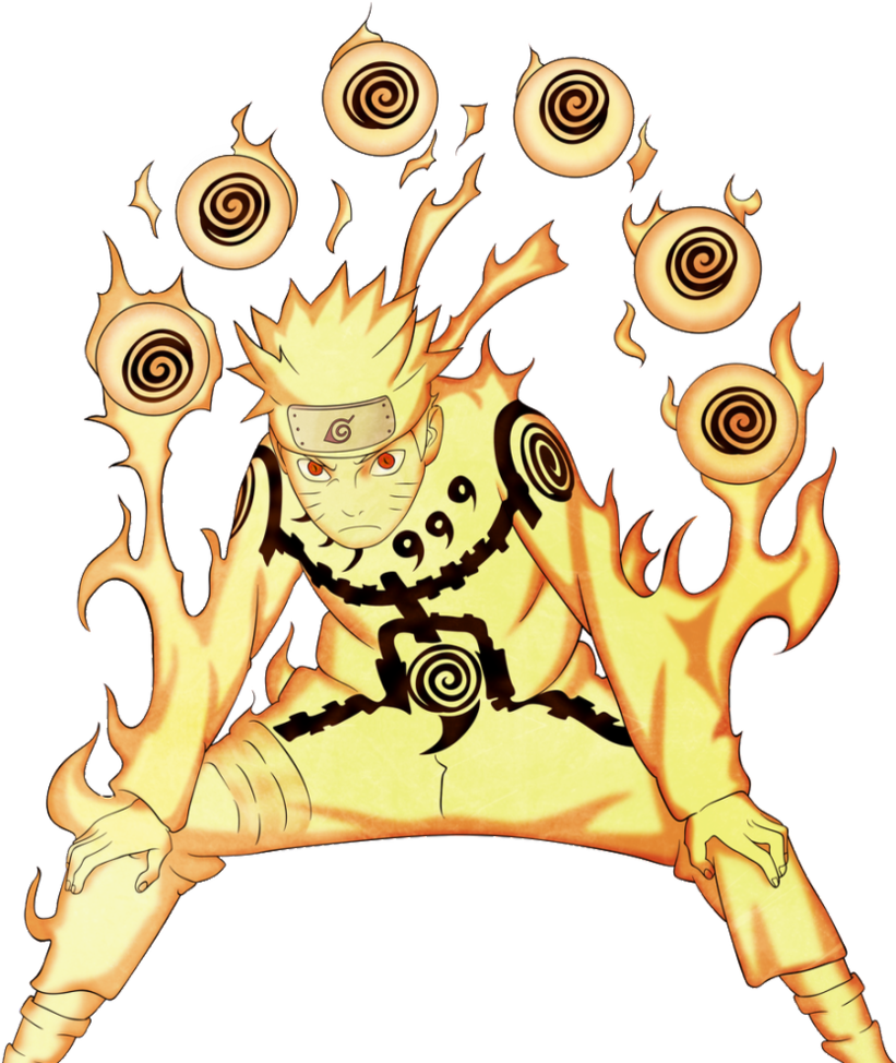 Naruto Kurama Mode Rasengan Naruto Rasengan Png - Naruto Bijuu Mode 1 (335x397), Png Download