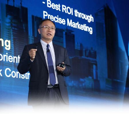 Huawei's David Wang Says Value-oriented Network Construction - Public Speaking (450x399), Png Download