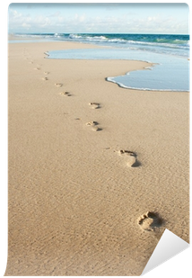 Human Footprints On The Beach Sand Wall Mural • Pixers® - Mourning Walk [book] (400x400), Png Download