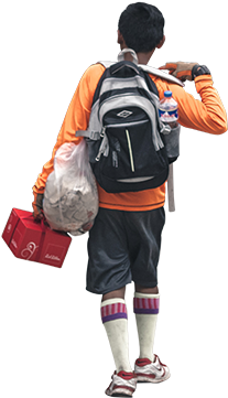 Kid Walking Png (326x480), Png Download