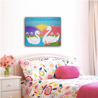 Upon Swan Lake - Personalised Butterfly Wall Sticker (600x315), Png Download