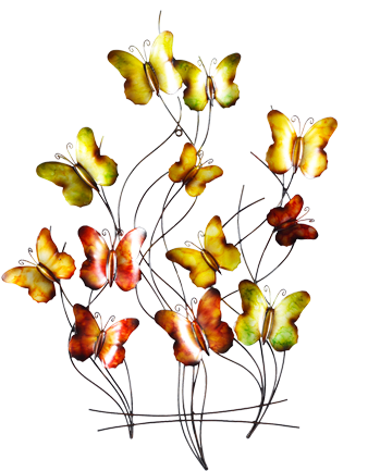 Butterfly Swarm Wall Art - La Hacienda Butterfly Swarm (400x600), Png Download