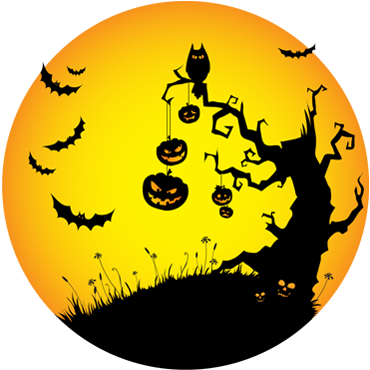 Halloween Around The World - Halloween Murals (425x370), Png Download