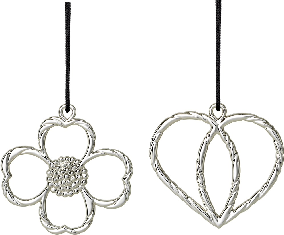 Set Of Buttercup Og Heart Crown H7 Silver - Rosendahl (1200x1200), Png Download