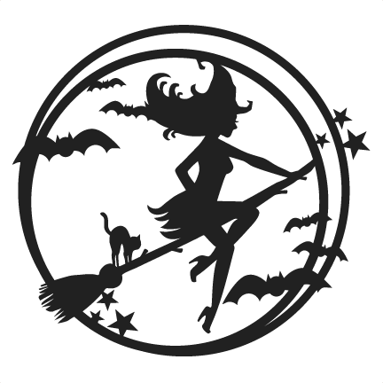 Halloween Witch Svg Scrapbook Cut File Cute Clipart - Free Witch For Cricut (432x432), Png Download