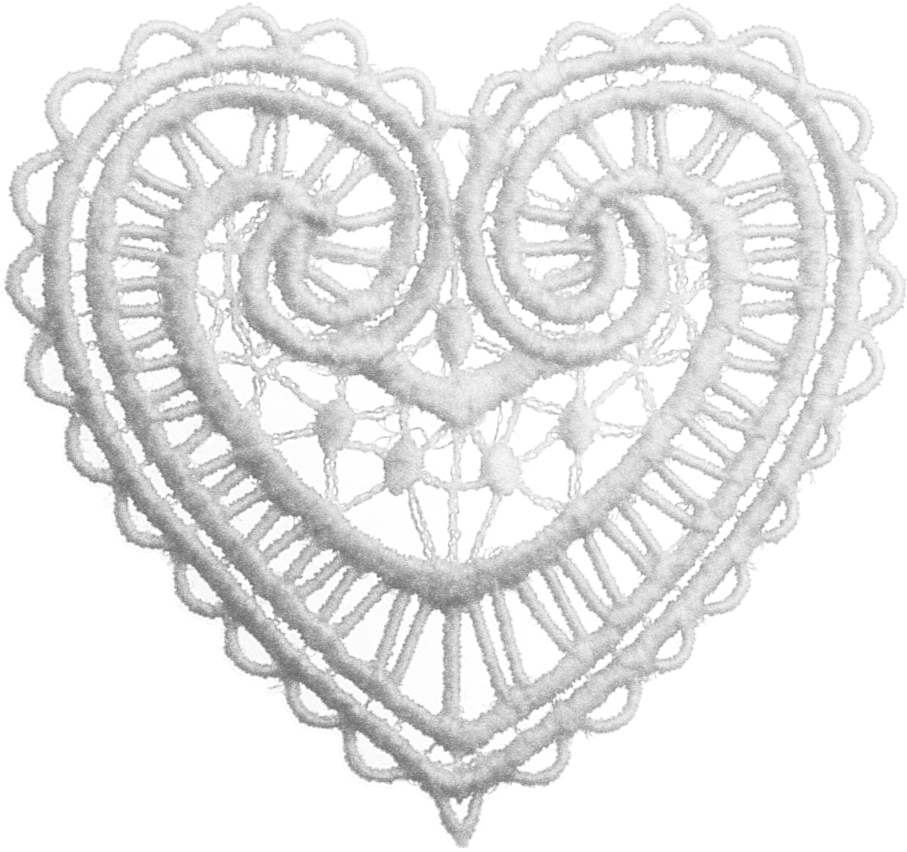 White Lace Heart Clip Art (919x854), Png Download