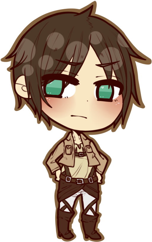 Rage Drawing Attack On Titan Eren Form - Eren Attack On Titan Chibi (600x875), Png Download