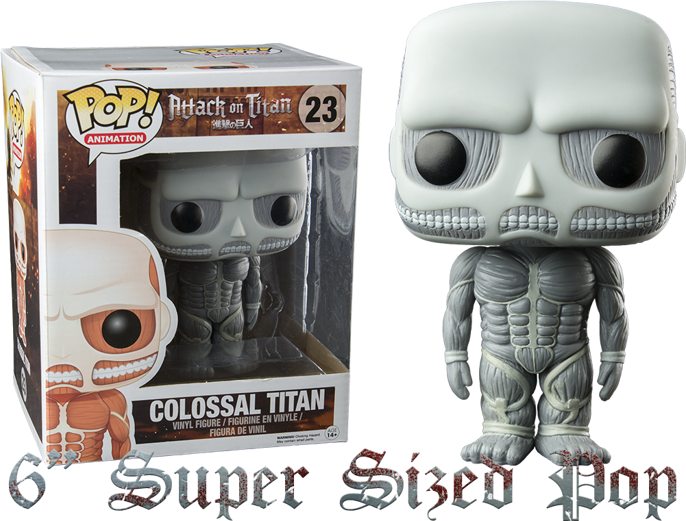 Attack On Titan Black & White Colossal Titan Super - Colossal Titan Pop (1000x774), Png Download