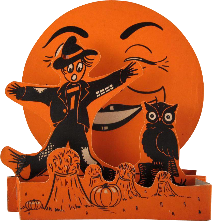 Beistle Halloween 3d Fold Out Scarecrow And Moon Decoration - Halloween (869x869), Png Download