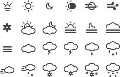 These Icons Can Be Customised According To Your Needs - Flat Weather Icons Png (420x294), Png Download