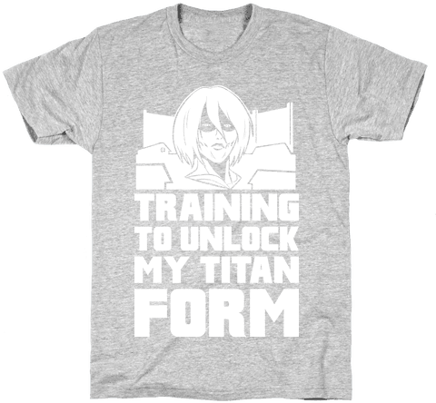 Training To Unlock My Titan Form Female Titan Mens - Female Titan T Shirt (484x484), Png Download