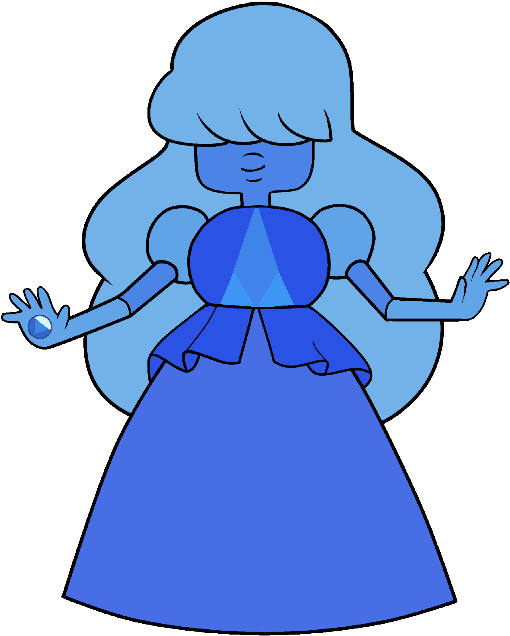Homeworld Sapphire - Sapphire The Crystal Gems (528x679), Png Download