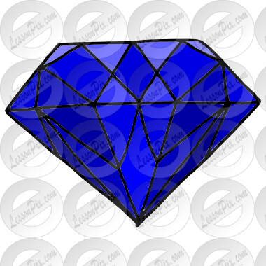 Diamond Clipart Sapphire - Clip Art (380x380), Png Download
