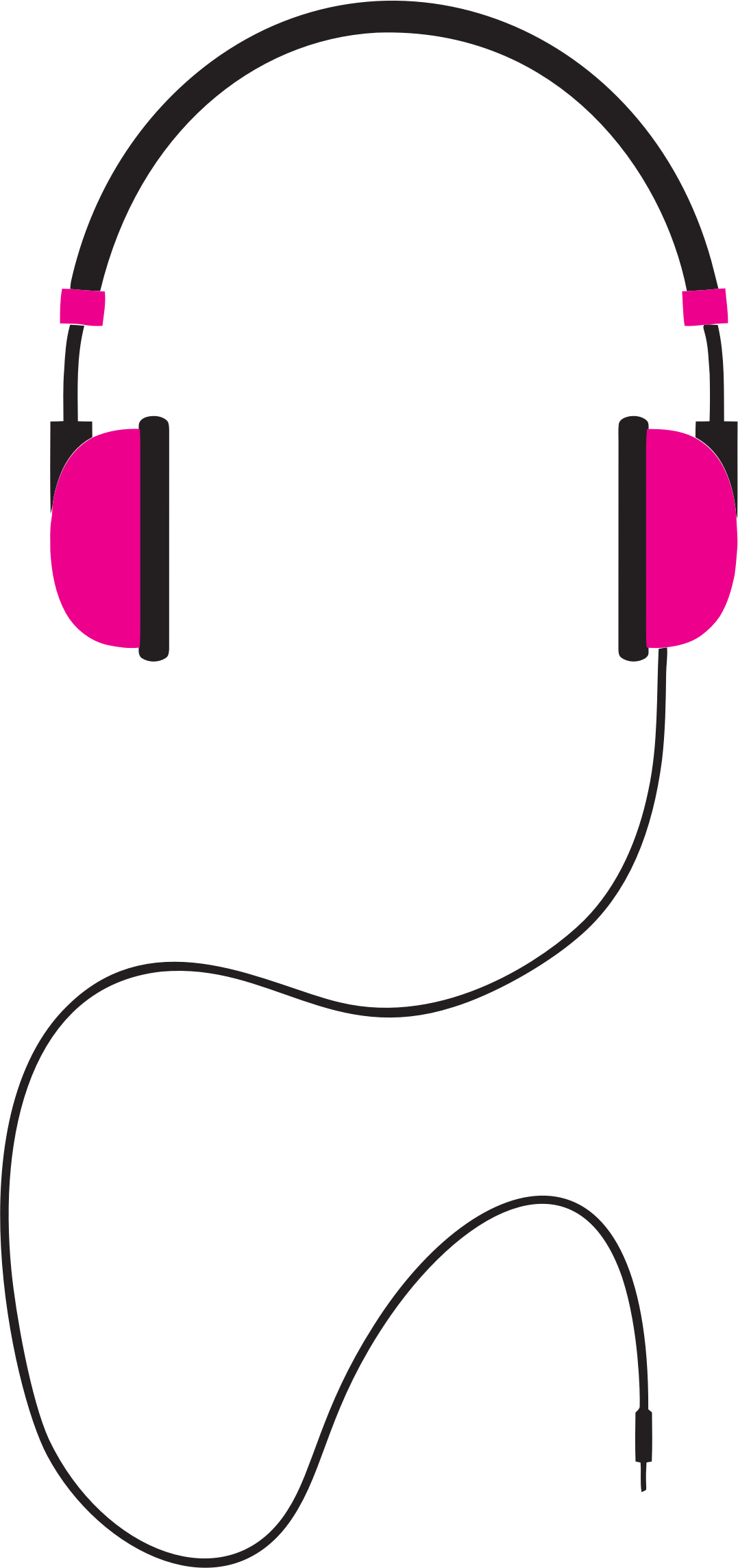 This Free Icons Png Design Of Headphones Illustration (1077x2287), Png Download