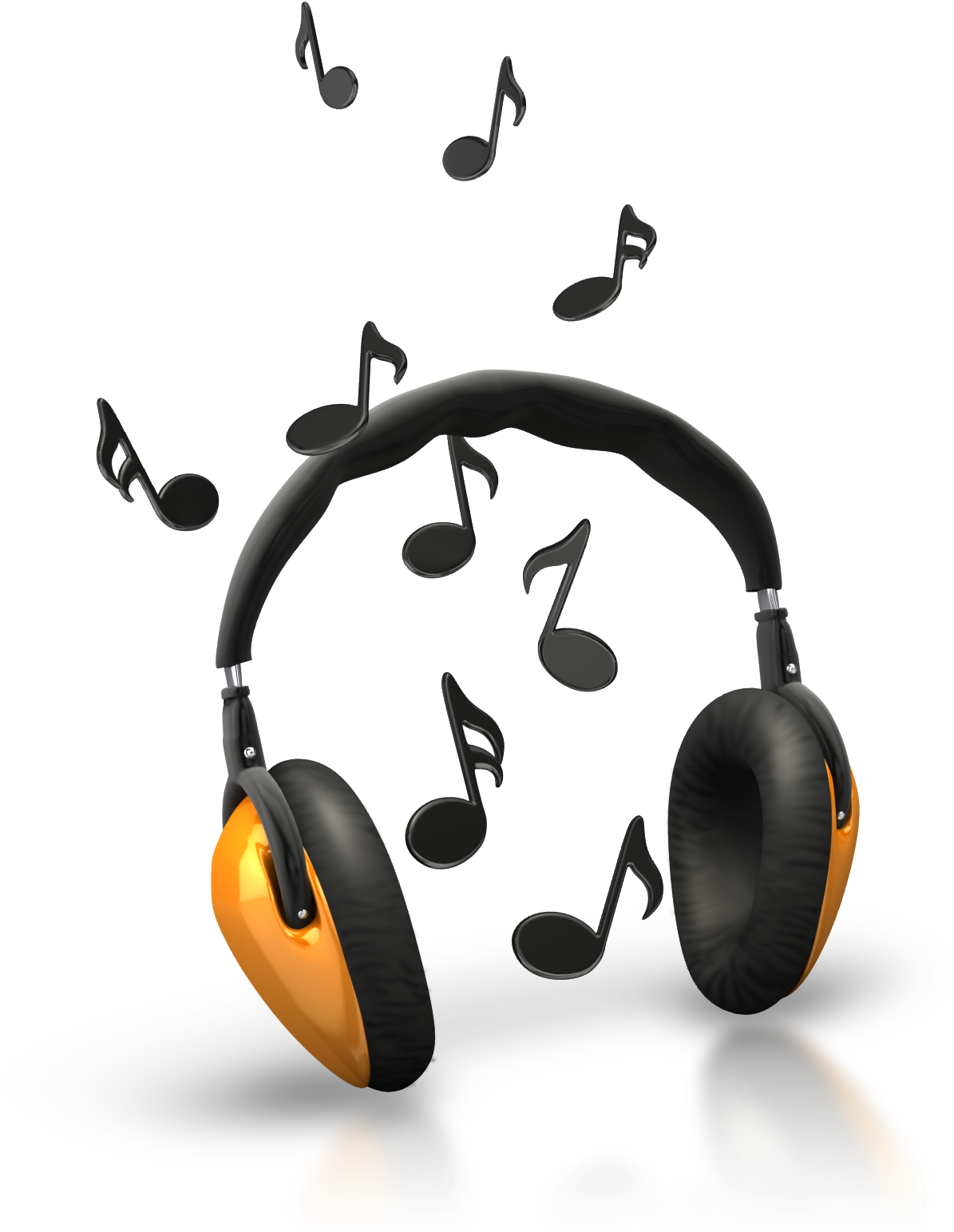 Ipod Clipart Headphone Music Note - Headphones Music Notes (1400x1600), Png Download