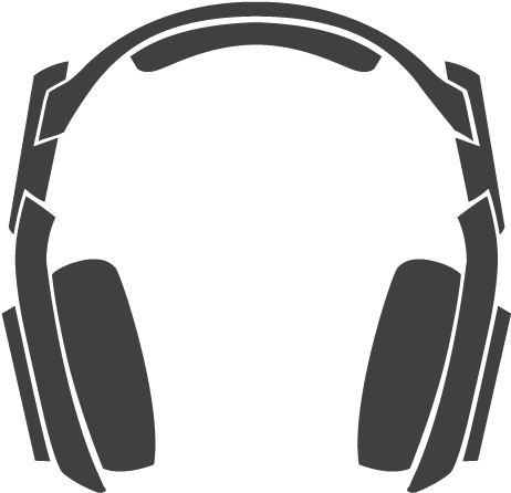 A40 Tr Headset Specs - Headphone Black And White (500x500), Png Download