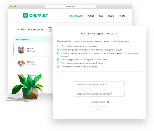 Manage Several Accounts At The Same Time - Onlypult (596x508), Png Download