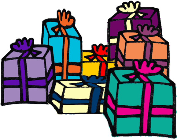 Presents (590x464), Png Download