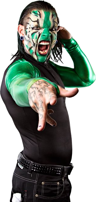 Jeffrey Nero Hardy Returnee Jeff Hardy Green Face Paint - Jeff Hardy Face Paint Png (312x658), Png Download