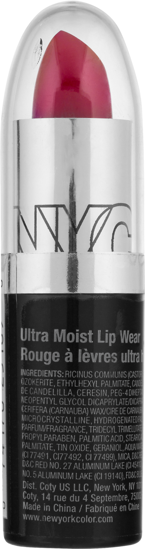 Nyc New York Color Ultra Moist Lipwear Lipstick, 319b - Mascara (1800x1800), Png Download