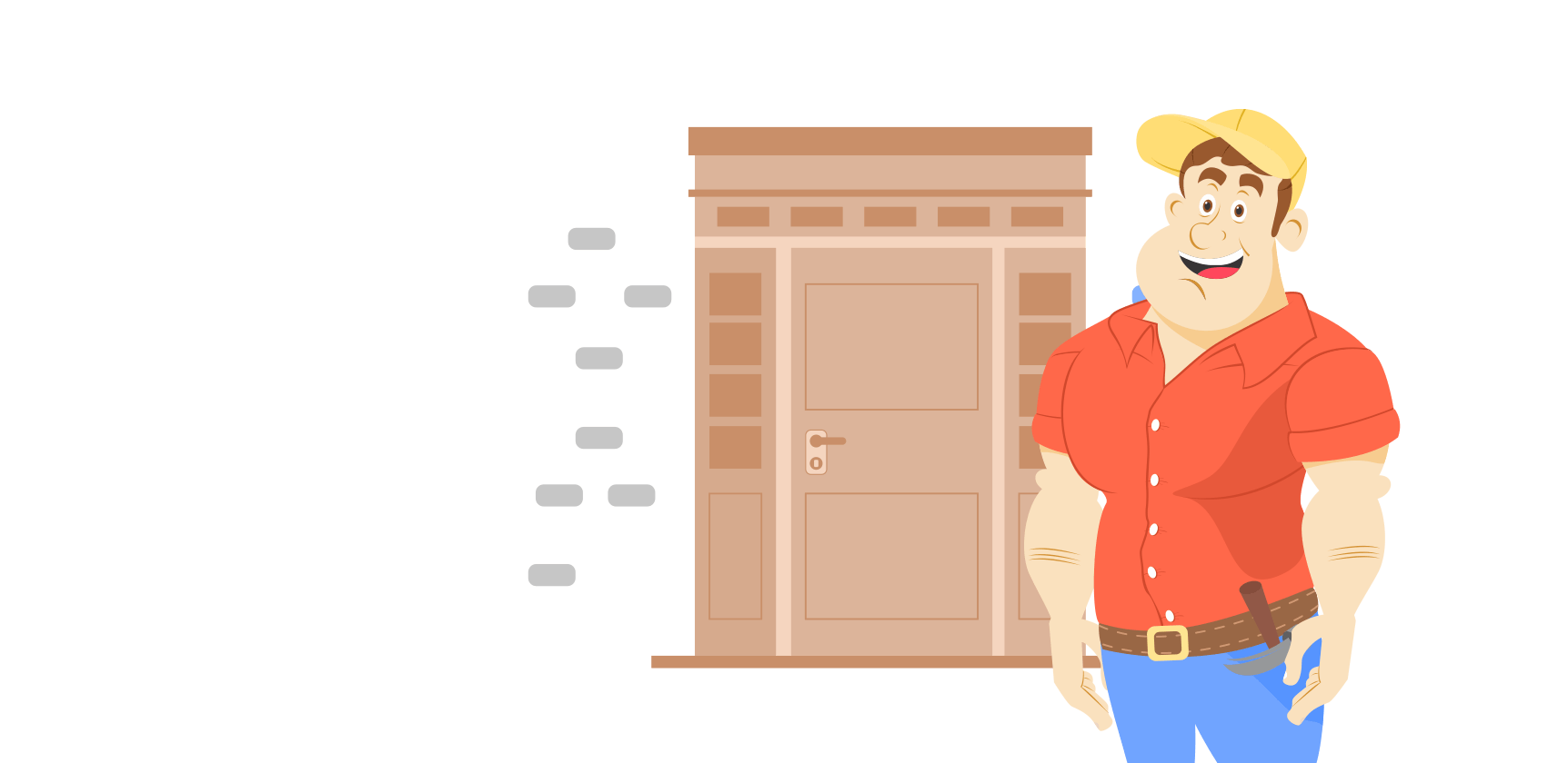 Door Installation Contractors - Home Door (1724x840), Png Download