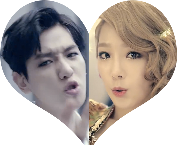 Taeyeon And Baekhyun - Exo Girls (756x566), Png Download