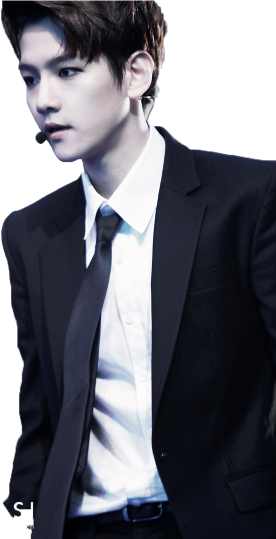 Previous - Exo Baekhyun Black Suit (730x1095), Png Download