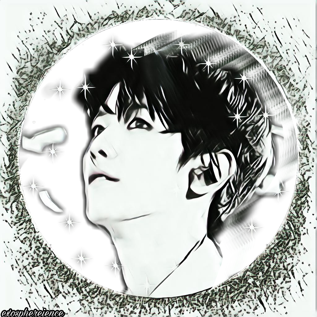 Exo Baekhyun Kpop Art - Monochrome (1024x1024), Png Download