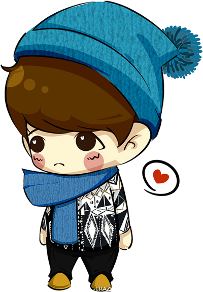 Exo Baekhyun Chibi Gif (410x600), Png Download