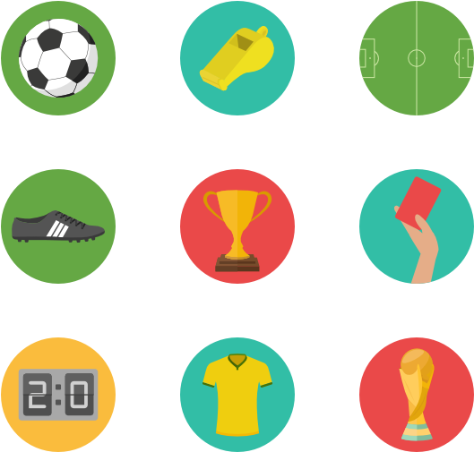 Get The Ball Rolling With Some Flaticon World Cup Icons - Soccer Icons Png (600x564), Png Download