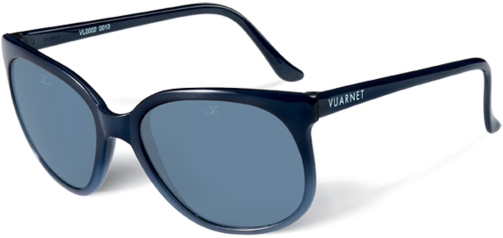 0002 Cat Eye Sunglasses - Vuarnet Sunglasses Vl 0002 Plastic Blue (600x600), Png Download