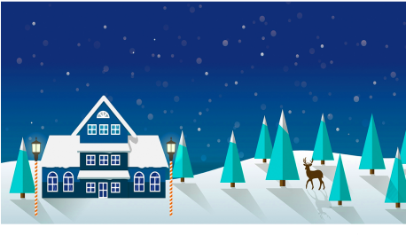 Christmas Background - Logo (457x359), Png Download