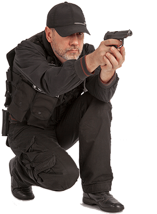 Download - Police With Gun Transparent (323x455), Png Download
