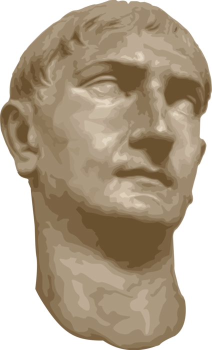 Vector Illustration Of Roman Emperor Trajan Known For - Trajan Roman Emperor (424x700), Png Download