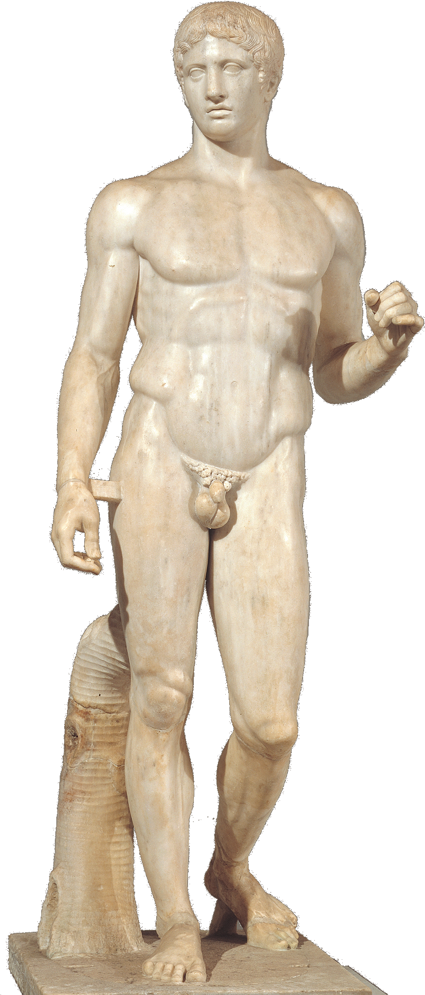 Statues I Have Seen On Polykleitos - Polykleitos Doryphoros Spear Bearer (1050x2050), Png Download