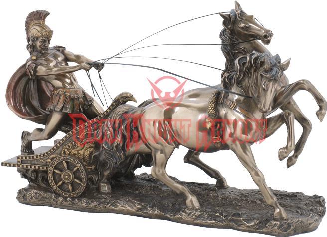 Bronze Roman Chariot Statue (733x733), Png Download