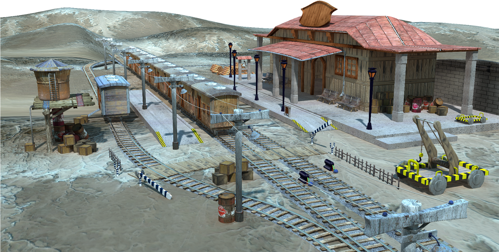 Railway-station - Foundation (1600x900), Png Download